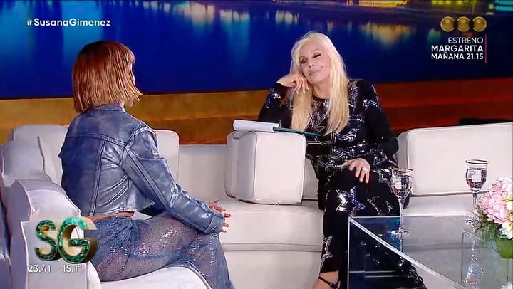 Maria Becerra conto en el living de Susana Gimenez como vivio su embarazo ectopico