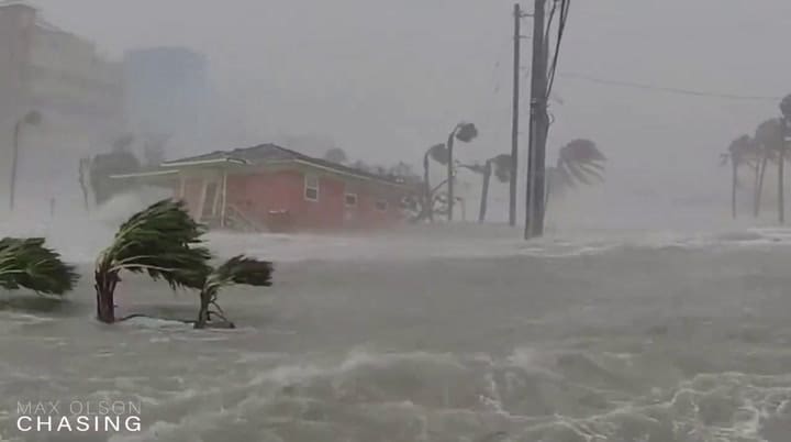 Las imágenes del huracán "Helena" que azota el sureste norteamericano