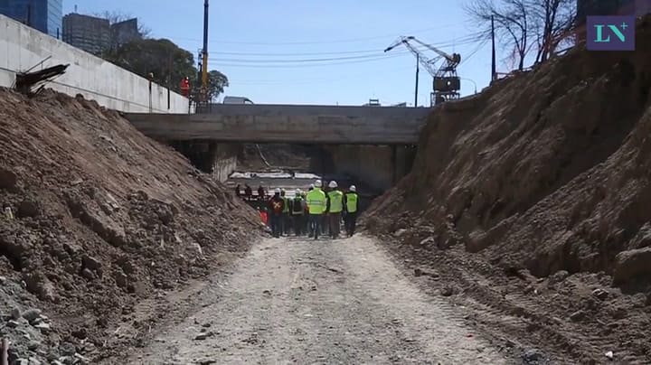 Así se ven las obras del Paseo del Bajo desde un drone