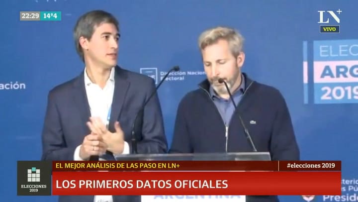La breve conferencia de prensa de Rogelio Frigerio contando los resultados de las PASO