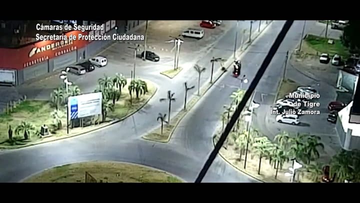 Así chocó el auto en Tigre