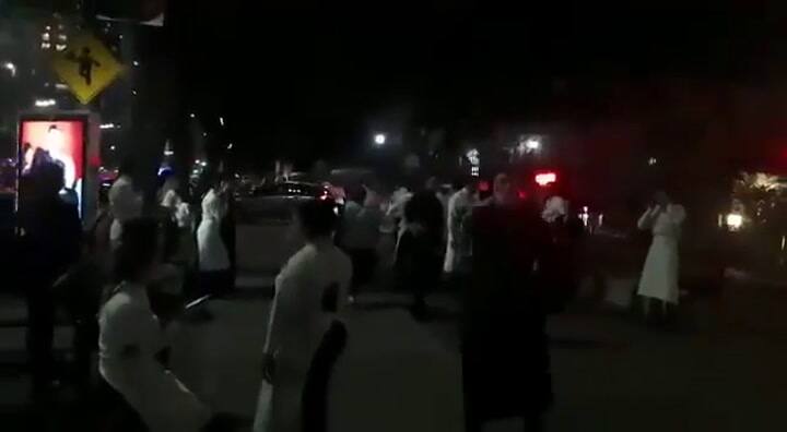 Incendio y evacuación en el restaurant Kansas de Av Libertador al 4600 - Fuente: TW @GermanMonaco