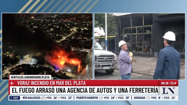 Incendio en Mar del Plata