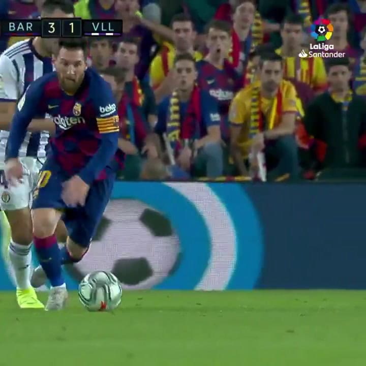 El caño de Messi al Valladolid que se hizo viral - Gentileza: LaLiga
