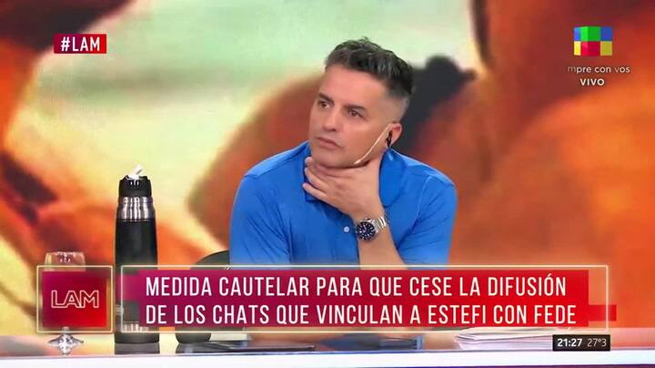 Ángel De Brito fue contundente con Estefi Beradi sobre los chats con Fede Bal