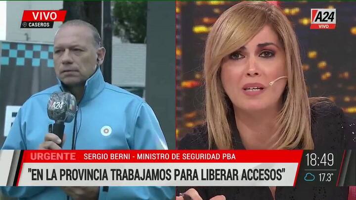 El fuerte cruce entre Viviana Canosa y Sergio Berni