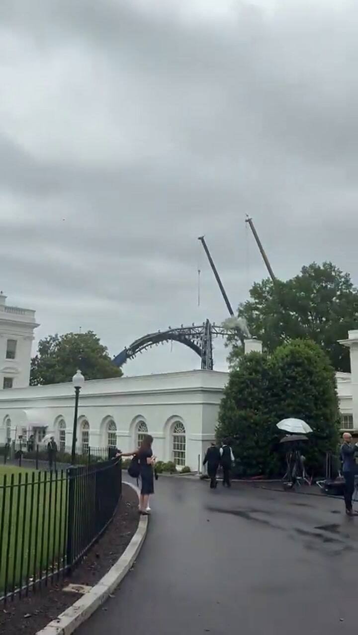 En la Casa Blanca ya empezó el armado de un ring de UFC