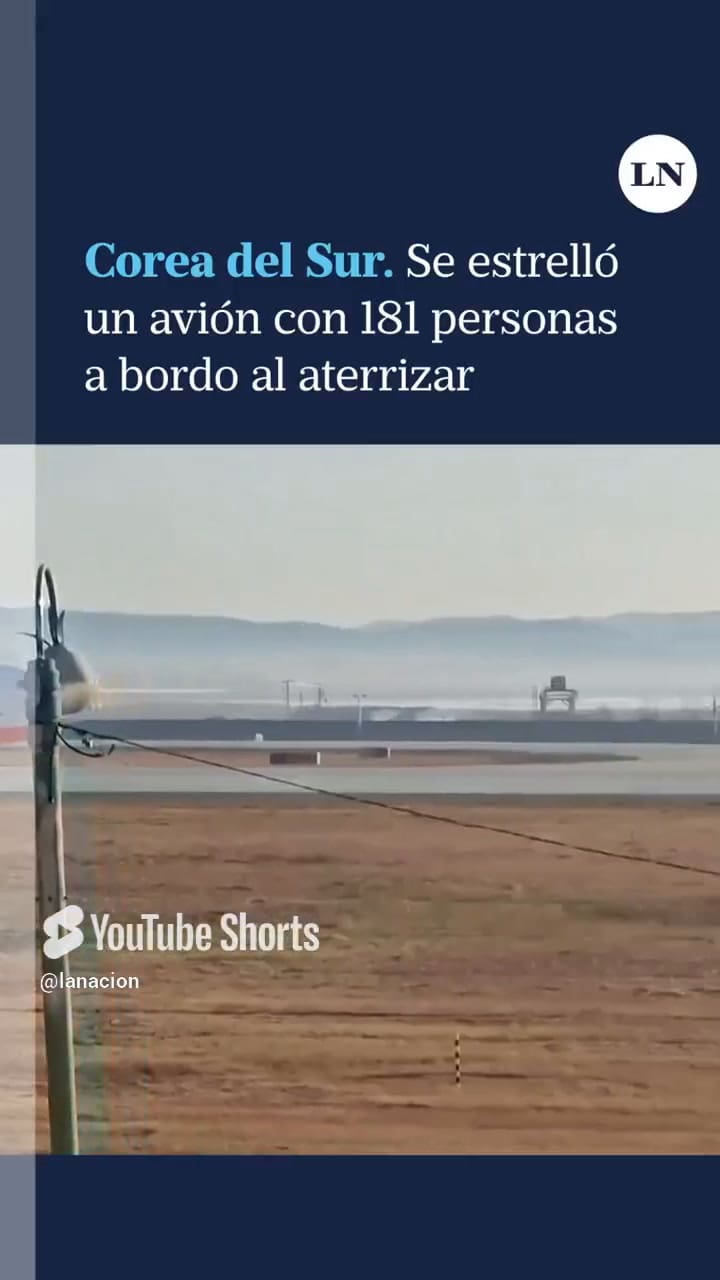 Así fue el momento en el que un avión se despistó en Corea del Sur