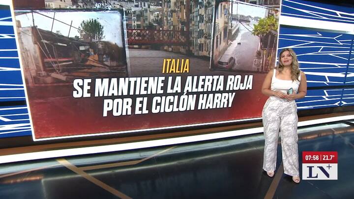 El ciclon Harry mantiene en alerta roja el sur de Italia