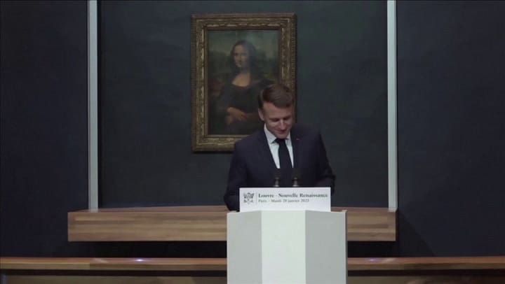 Macron Visitó El Museo Del Louvre
