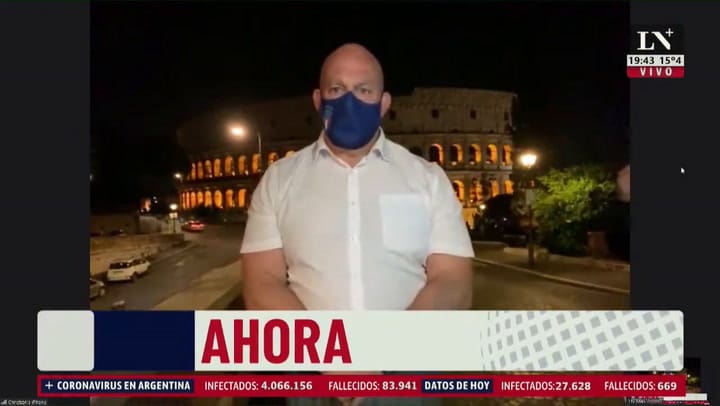 Borrachines italianos: la divertida aparición en el móvil de Christian Martin