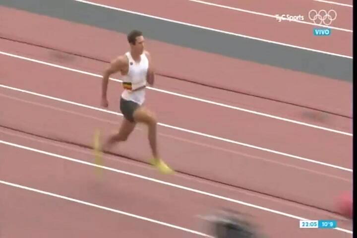 Caída del atleta belga