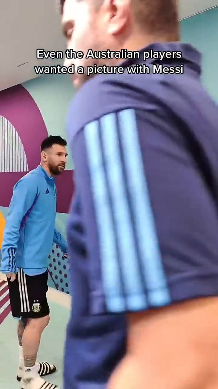 Lionel Messi y las fotos con los australianos