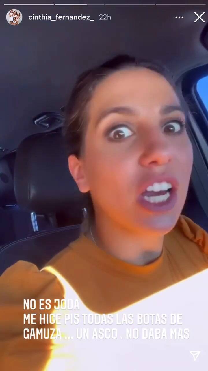 El accidente escatológico de Cinthia Fernández en los retenes de la Panamericana