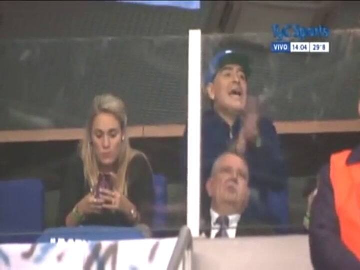 Así vivió Maradona la derrota de Delbonis ante Cilic