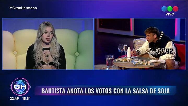 Bautista vio la nominacion en vivo de sus companeros en Gran Hermano