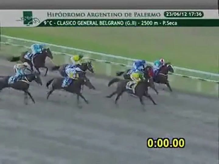 Pablo Falero en el General Belgrano de 2012, con Calidoscopio