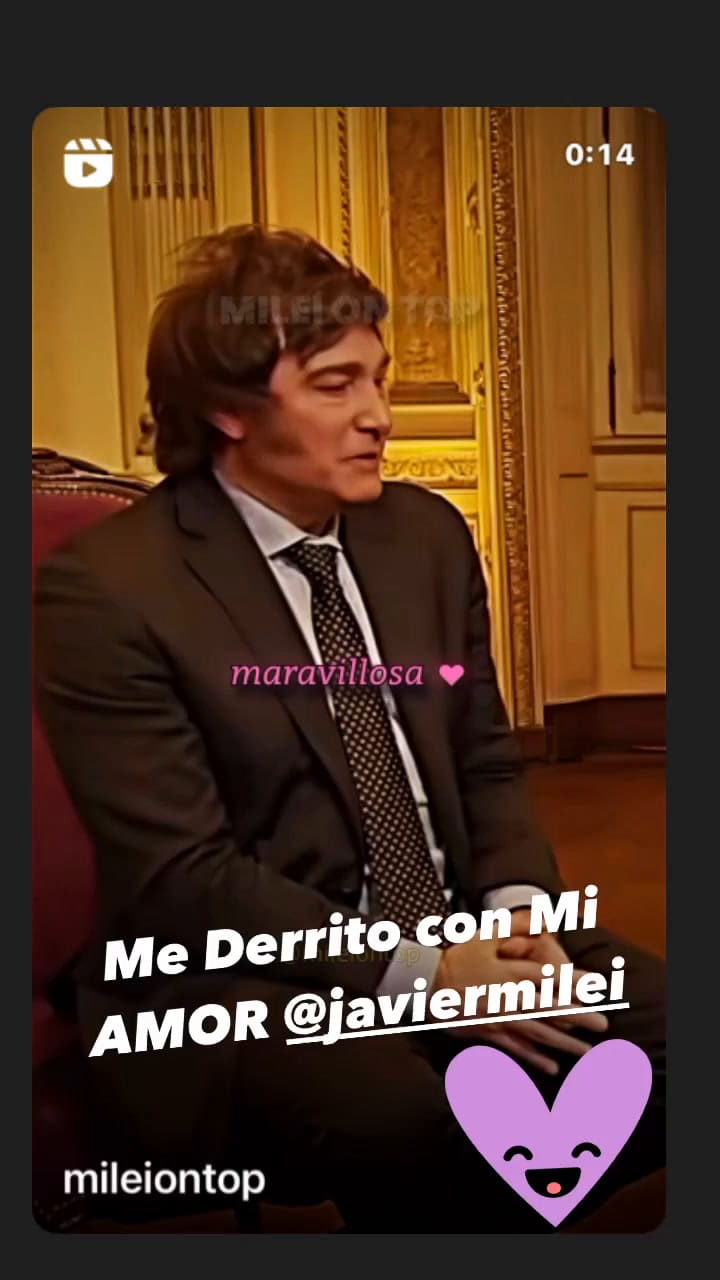 Fátima Florez compartió un posteo en apoyo a Javier Milei durante el debate presidencial