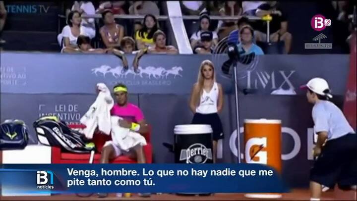 Espectacular discusión Rafa Nadal y el árbitro Carlos Bernardes en Rio de Janeiro 2015