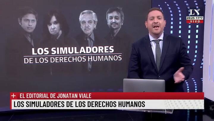 Los simuladores de los derechos humano. El editorial de Jonatan Viale.