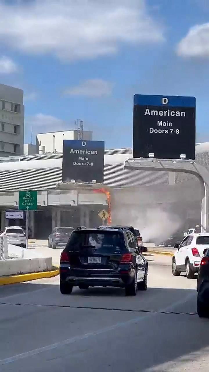 Así se vivió el mini incendio en el Aeropuerto Internacional de Miami