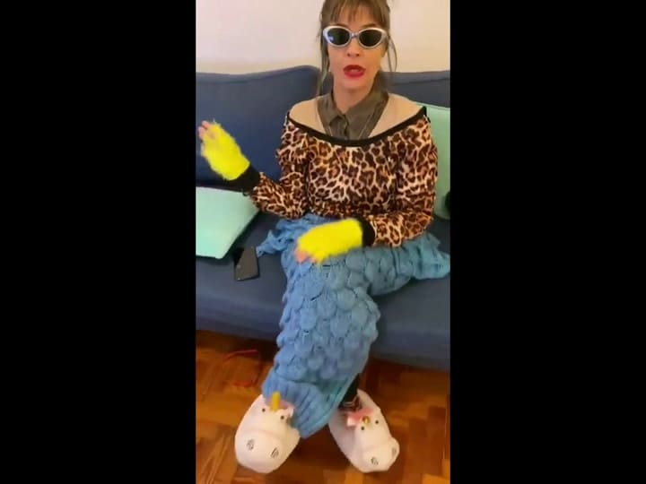 Fabi Cantilo y su sketch desde casa - Fuente: Instagram