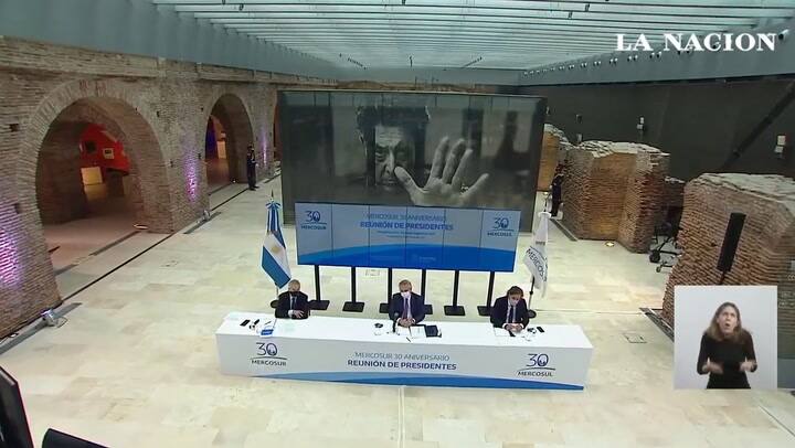 Tenso cruce entre Alberto Fernández y Luis Lacalle Pou en la reunión por los 30 años del Mercosur