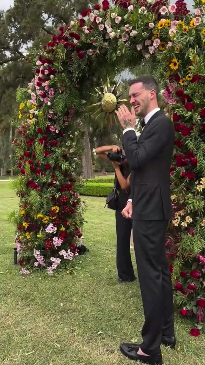 El emotivo momento en la boda de Sam y Hernán, las estrellas de TikTok