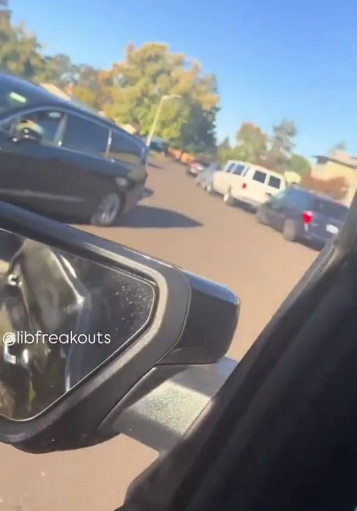 Agentes de ICE sacan a una mujer de su propio auto