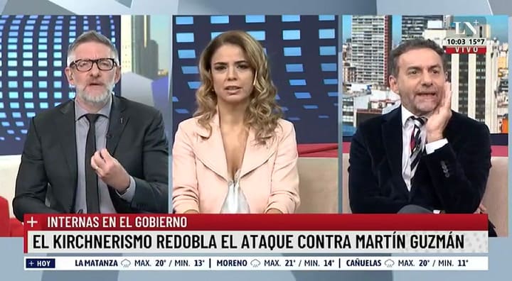Estás ahí porque sos amigo de Máximo'. Majul le respondió al Cuervo Larroque tras sus dichos contra Guzmán