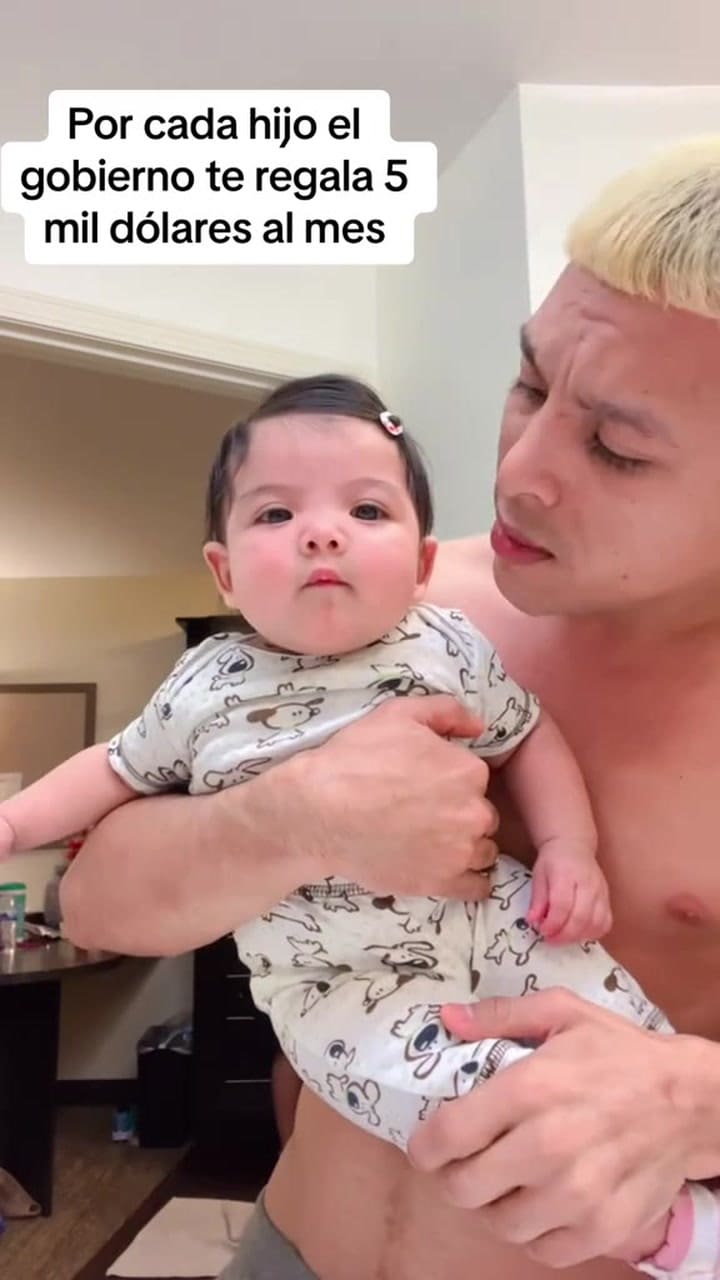 Contó en sus redes sociales que no trabaja porque Estados Unidos le da subsidios a su hija
