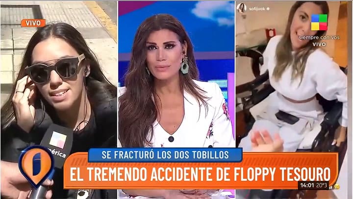 Flopy Tesouro se quebró los dos tobillos en la grabación de un reality: 'Soy la lisiada'