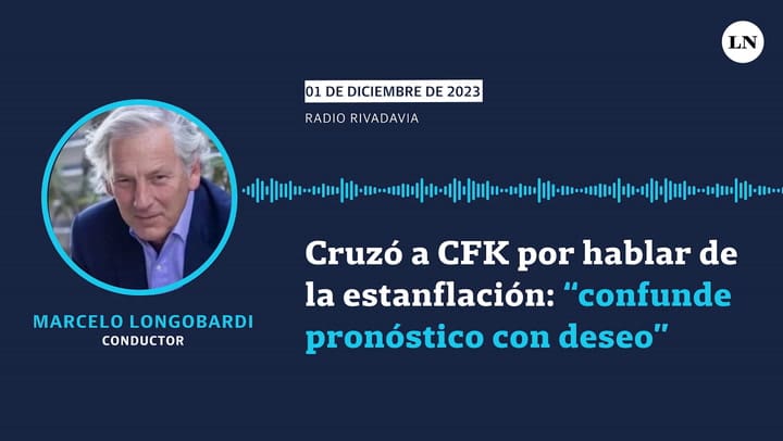 Cristina Kirchner habló de “estanflación” y Marcelo Longobardi salió a cruzarla con dureza: “Confunde pronóstico con deseo”