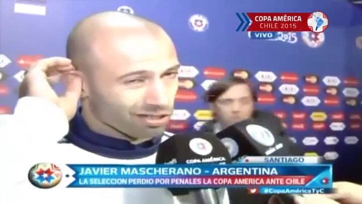 Entrevista a Mascherano tras la derrota en la Copa América 2015