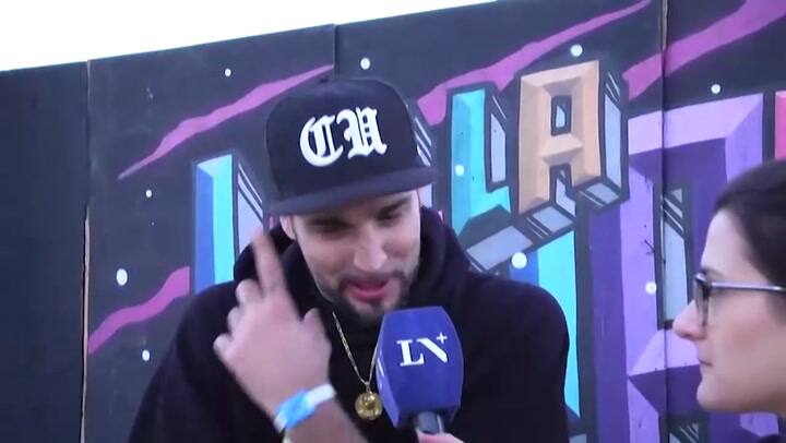 Dante Spinetta tras su actuación en el escenario del Lollapalooza 2018