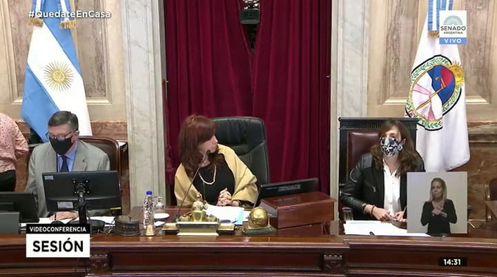 El problema técnico en la sesión virtual del Congreso