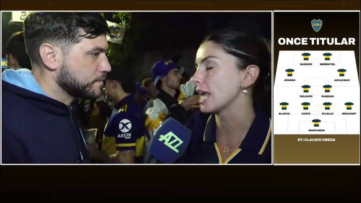 El ida y vuelta entre un notero de AZZ y una hincha de Boca