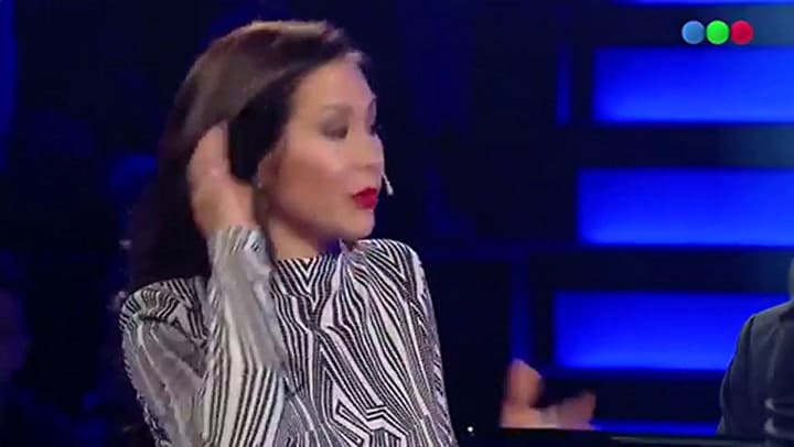Adabel Guerrero y su papá en Quién quiere ser millonario - Fuente: Telefe