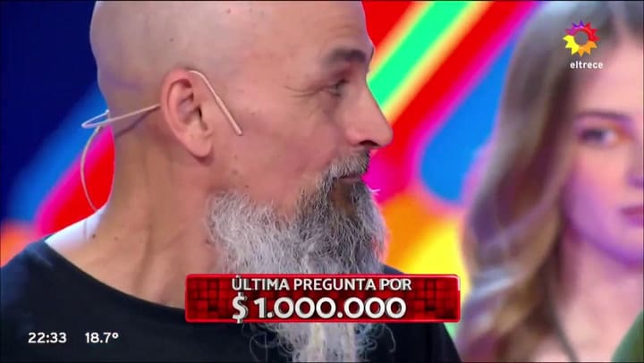 Facundo ganó los 2 millones en los 8 escalones y perdió el tercero por una pregunta sobre Messi
