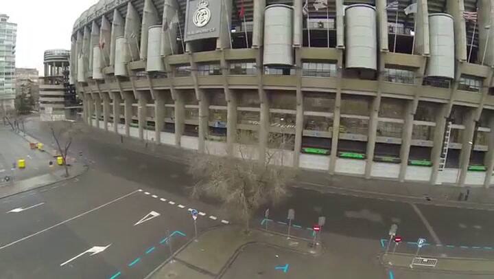 El estadio Santiago Bernabe´u, Real Madrid desde un drone - Fuente: Youtube