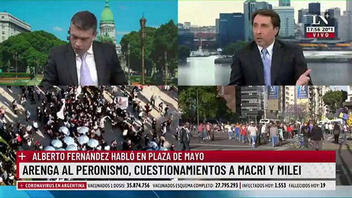 Feinmann contrastó el discurso del domingo del presidente con el de hoy: '¿En qué quedamos?'