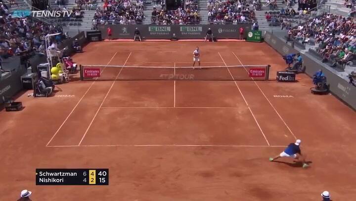 Diego Schwartzman le ganó a Kei Nishikori y está en las semifinales del Masters 1000 de Roma - Fuent