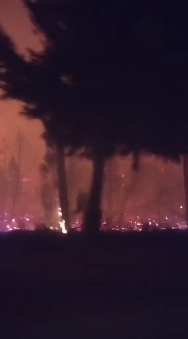 Un incendio forestal de gran magnitud destruyó hasta ahora diez viviendas