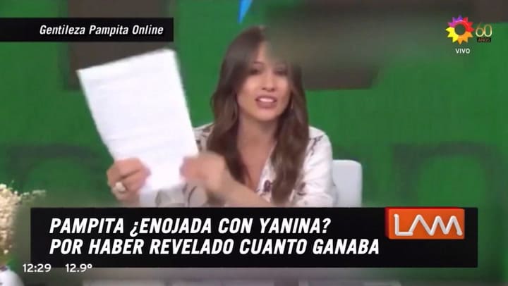 La provocación de Yanina Latorre a Pampita en vivo - Fuente: eltrece