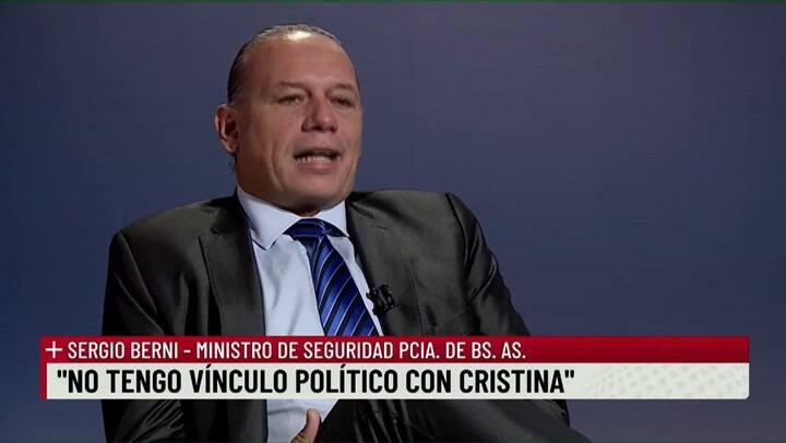 Sergio Berni con Luis Novaresio en +Entrevistas