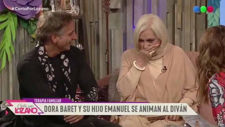 En el sillon de Vero Lozano, Dora Baret y Emanuel se confiesan. Fuente: Telefe