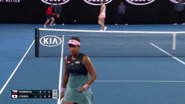 Un gran punto de Osaka ante Pliskova - Fuente: Australian Open