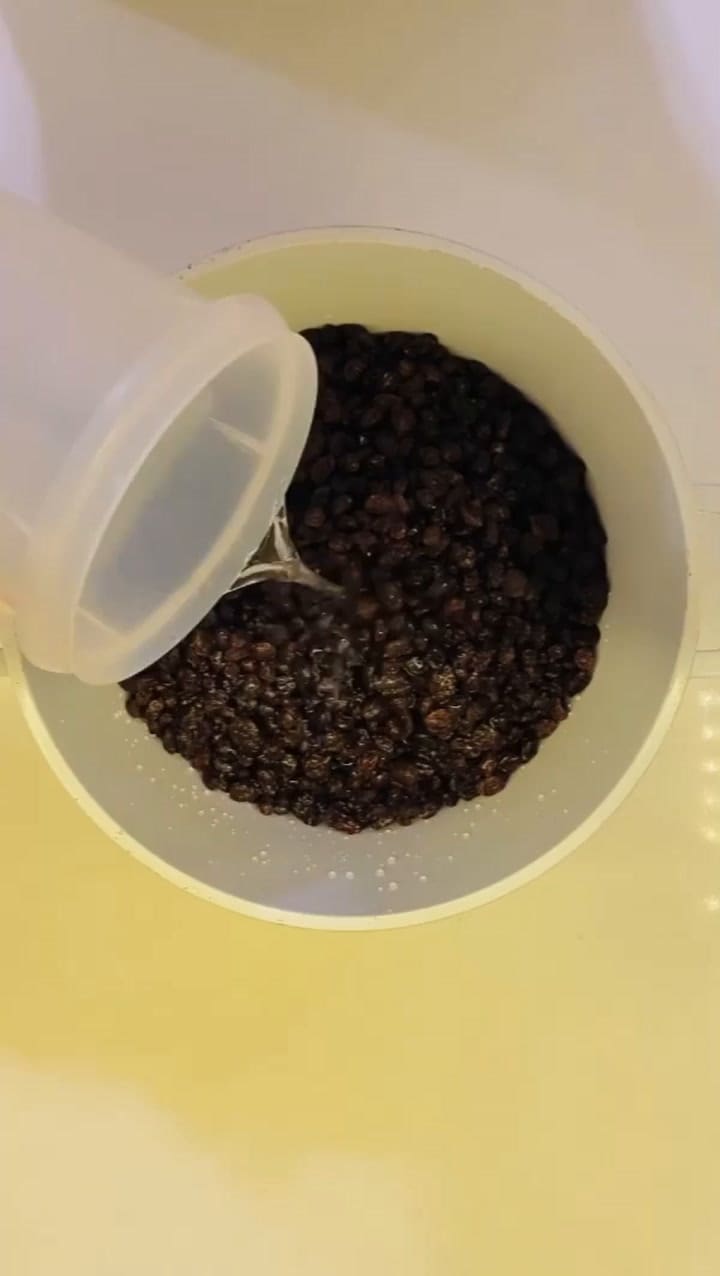 Joroset de manzana, dátiles y pasas de uva