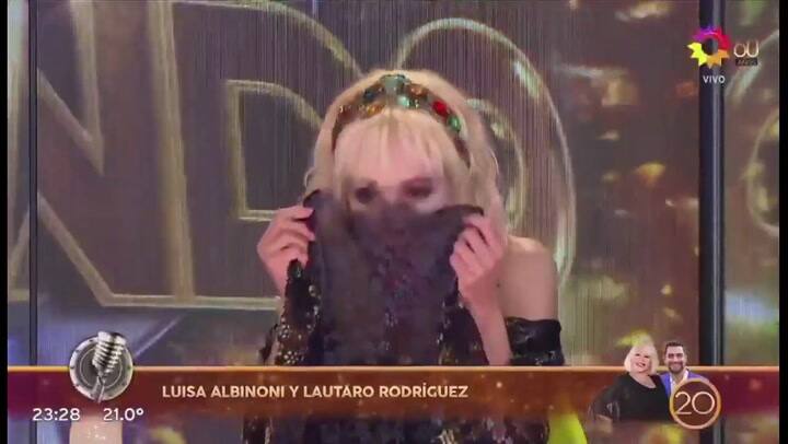 Cantando 2020. El puntaje secreto de Nacha para Luisa Albinoni - Fuente: eltrece