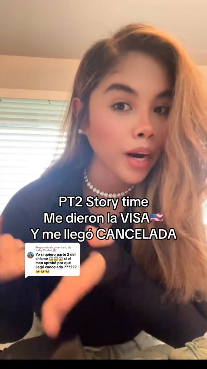 Una tiktoker colombiana contó que le entregaron su visa cancelada